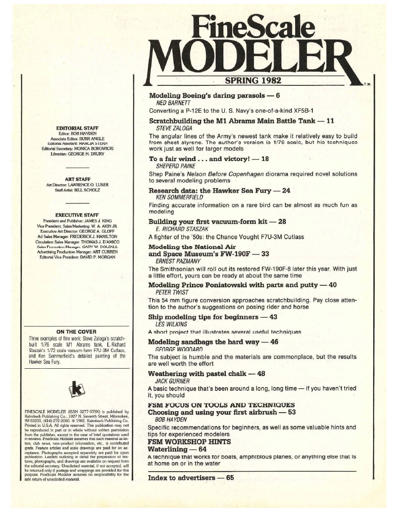 FineScale Modeler 1982-Spring